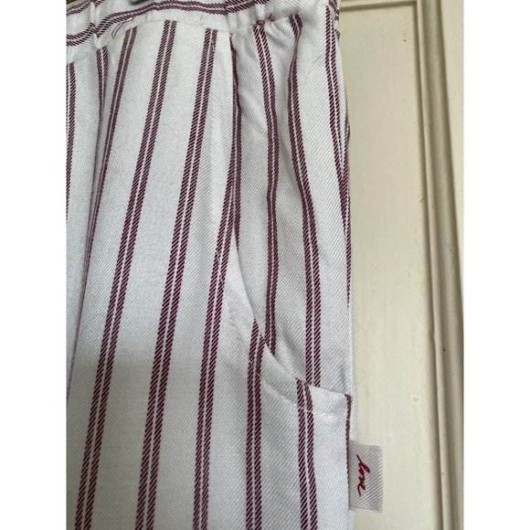 E D Long Sleeves/Long Legs Ticking Striped Sz L Men Pajamas Hi Lo Drawstring EUC - Picture 6 of 13